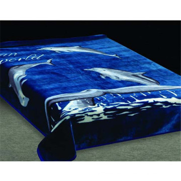 Warm and Soft Polyester Animal Printed Mink Fleece Blanket from Nanjing